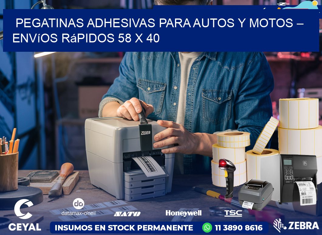 Pegatinas Adhesivas para Autos y Motos – Envíos Rápidos 58 x 40