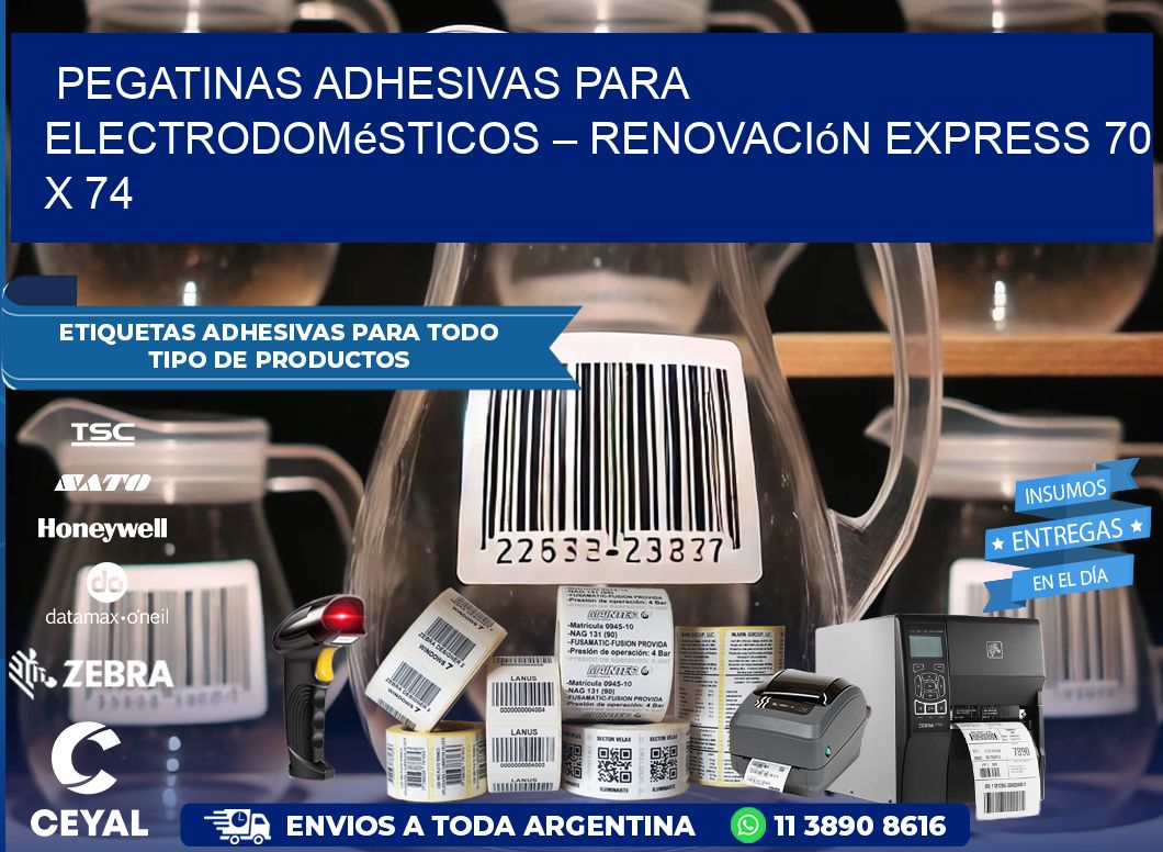 Pegatinas Adhesivas para Electrodomésticos – Renovación Express 70 x 74