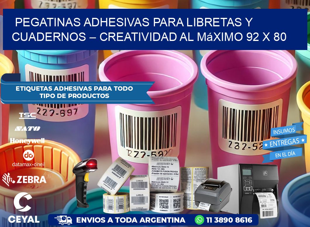 Pegatinas Adhesivas para Libretas y Cuadernos – Creatividad al Máximo 92 x 80