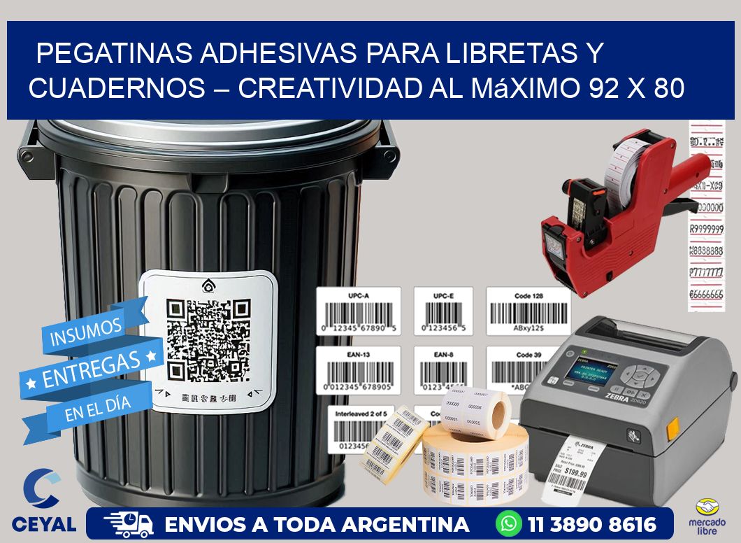 Pegatinas Adhesivas para Libretas y Cuadernos – Creatividad al Máximo 92 x 80