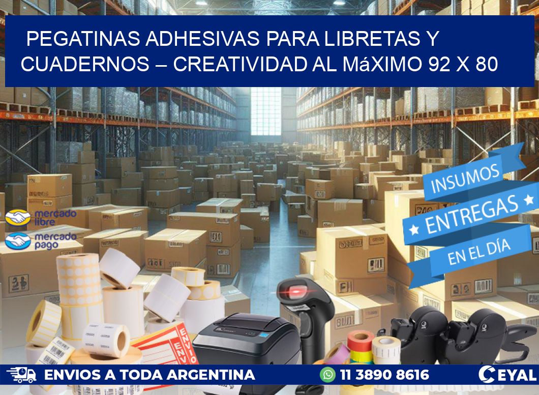 Pegatinas Adhesivas para Libretas y Cuadernos – Creatividad al Máximo 92 x 80