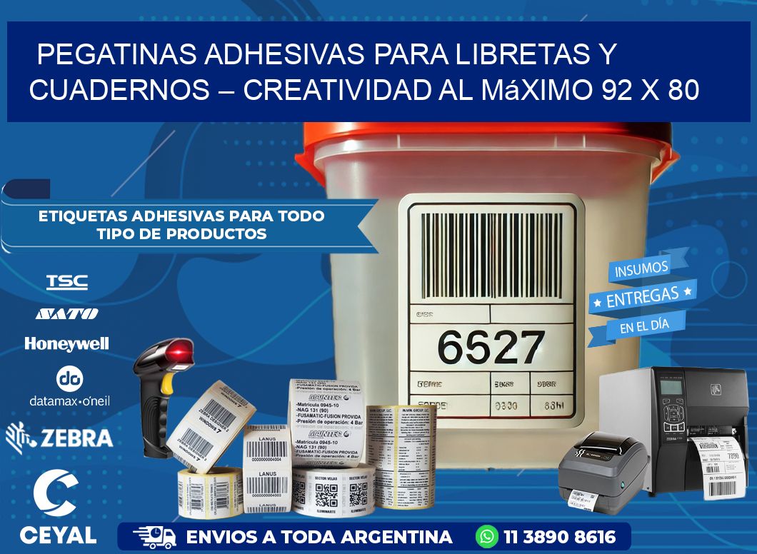 Pegatinas Adhesivas para Libretas y Cuadernos – Creatividad al Máximo 92 x 80