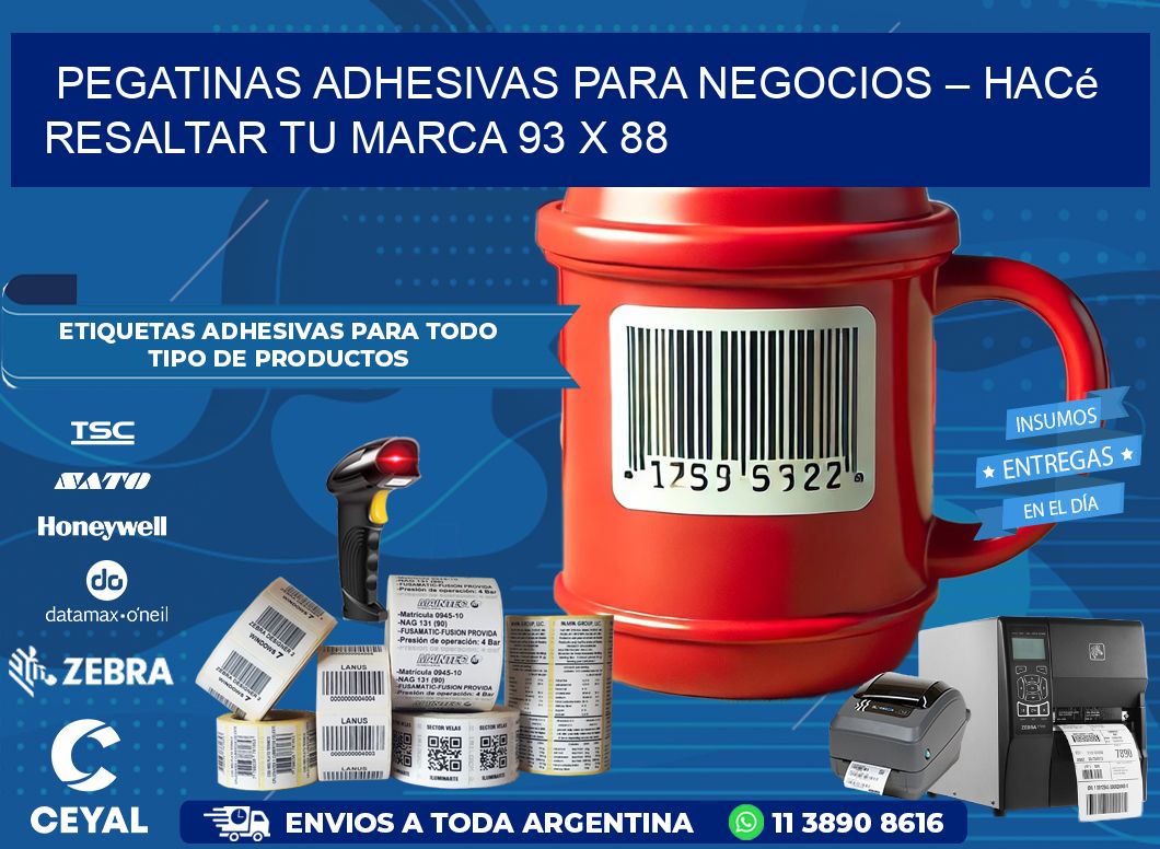 Pegatinas Adhesivas para Negocios – Hacé Resaltar Tu Marca 93 x 88