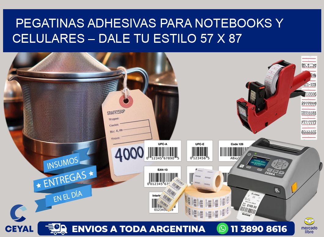 Pegatinas Adhesivas para Notebooks y Celulares – Dale Tu Estilo 57 x 87