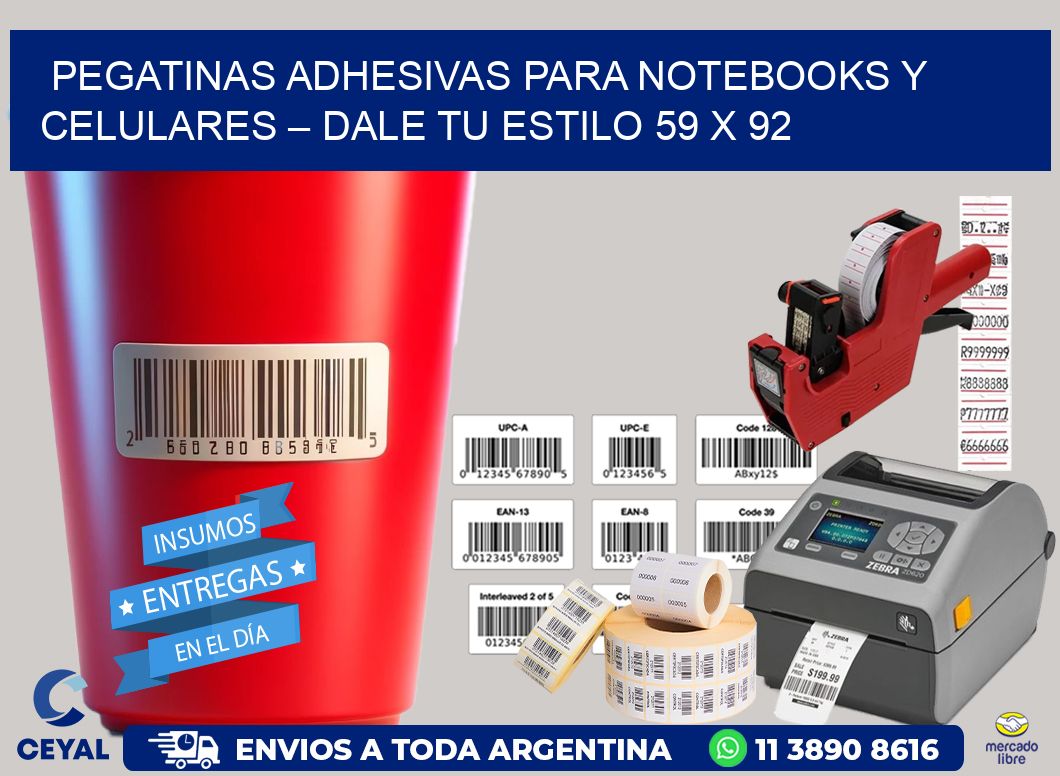 Pegatinas Adhesivas para Notebooks y Celulares – Dale Tu Estilo 59 x 92