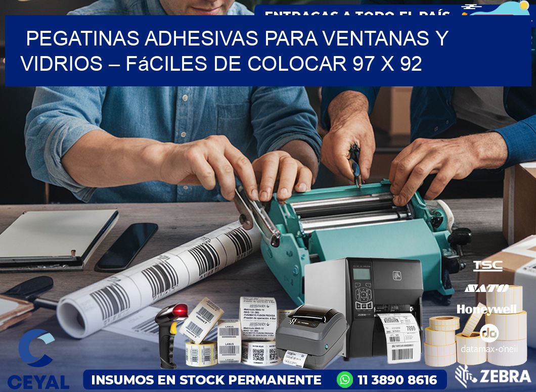 Pegatinas Adhesivas para Ventanas y Vidrios – Fáciles de Colocar 97 x 92