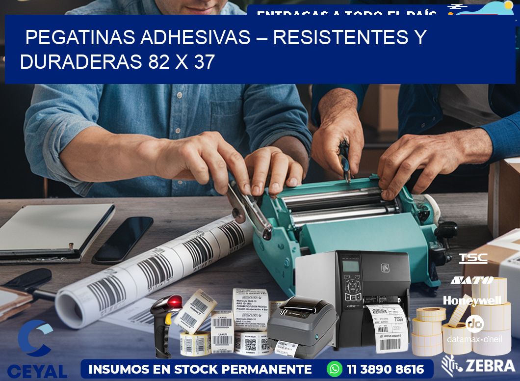 Pegatinas Adhesivas – Resistentes y Duraderas 82 x 37