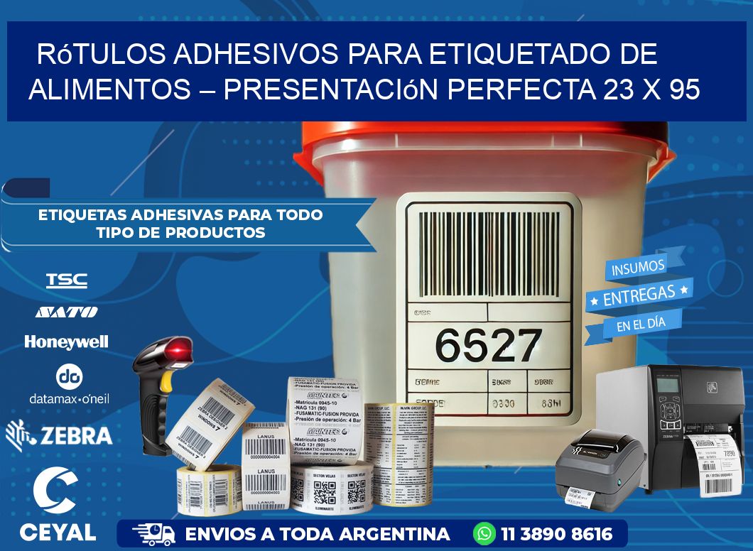 Rótulos Adhesivos para Etiquetado de Alimentos – Presentación Perfecta 23 x 95