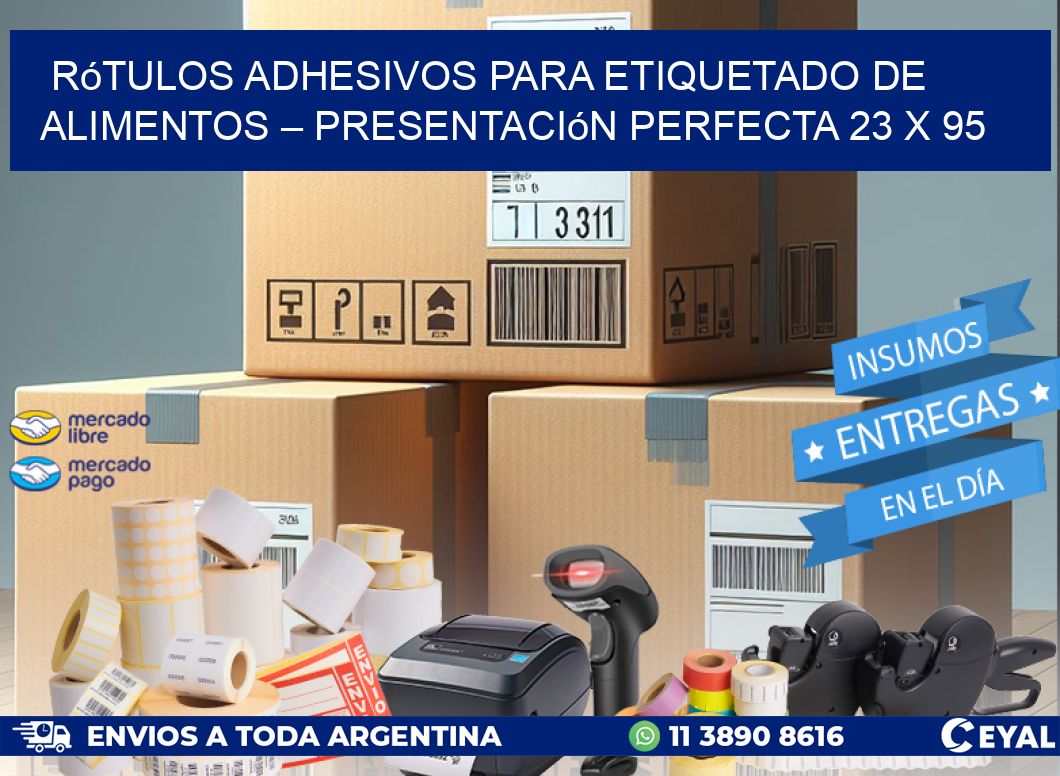 Rótulos Adhesivos para Etiquetado de Alimentos – Presentación Perfecta 23 x 95