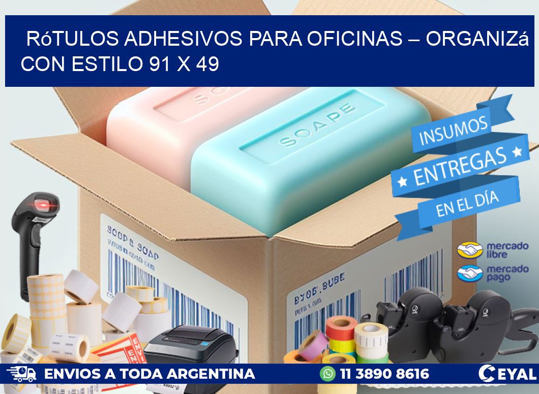 Rótulos Adhesivos para Oficinas – Organizá con Estilo 91 x 49