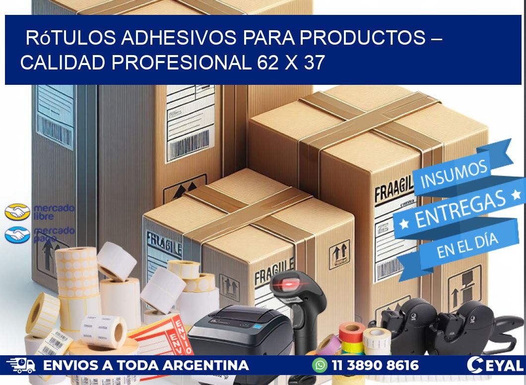 Rótulos Adhesivos para Productos – Calidad Profesional 62 x 37