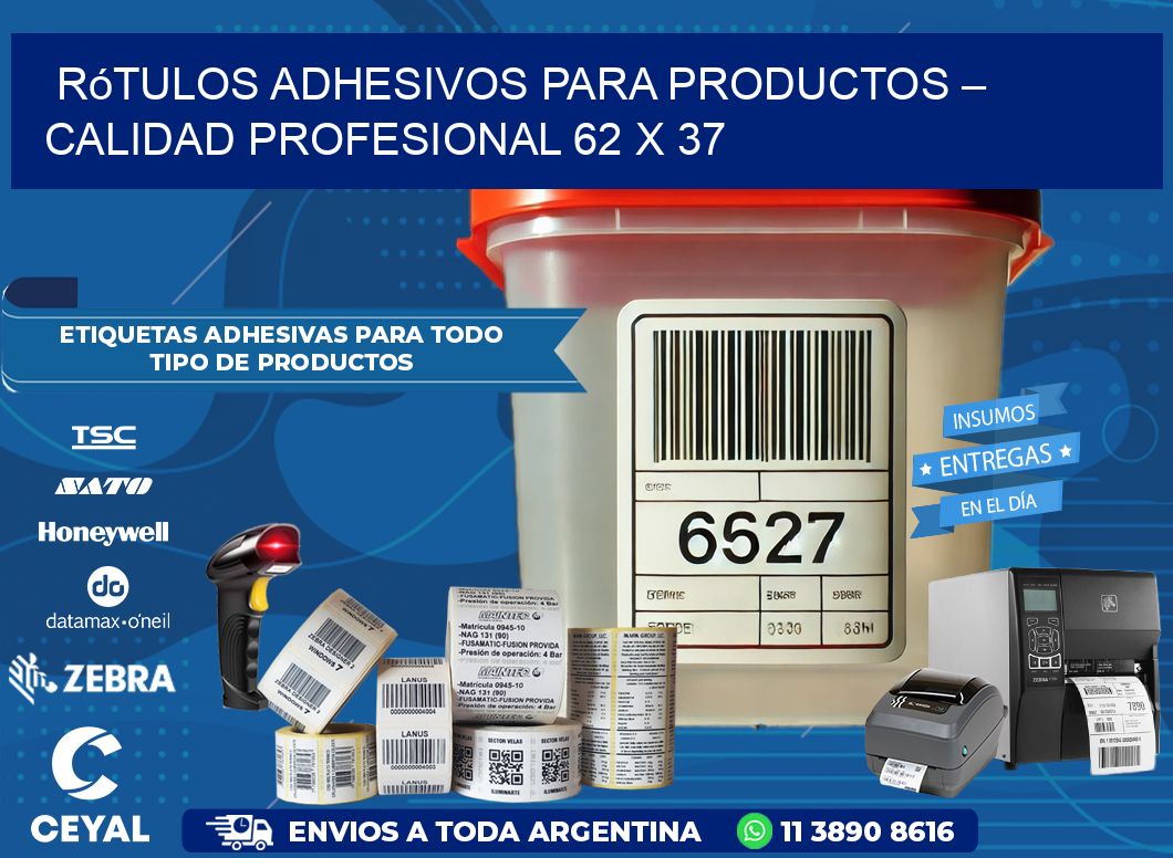 Rótulos Adhesivos para Productos – Calidad Profesional 62 x 37