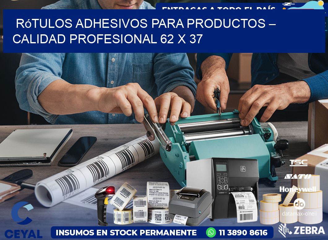 Rótulos Adhesivos para Productos – Calidad Profesional 62 x 37