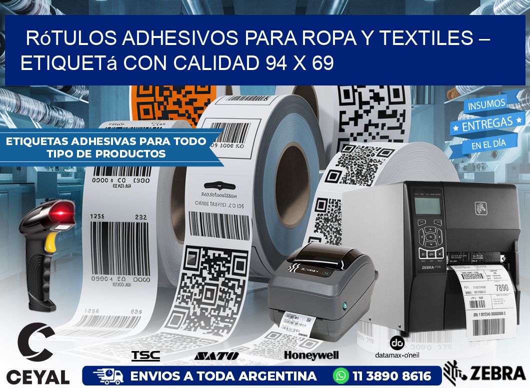 Rótulos Adhesivos para Ropa y Textiles – Etiquetá con Calidad 94 x 69