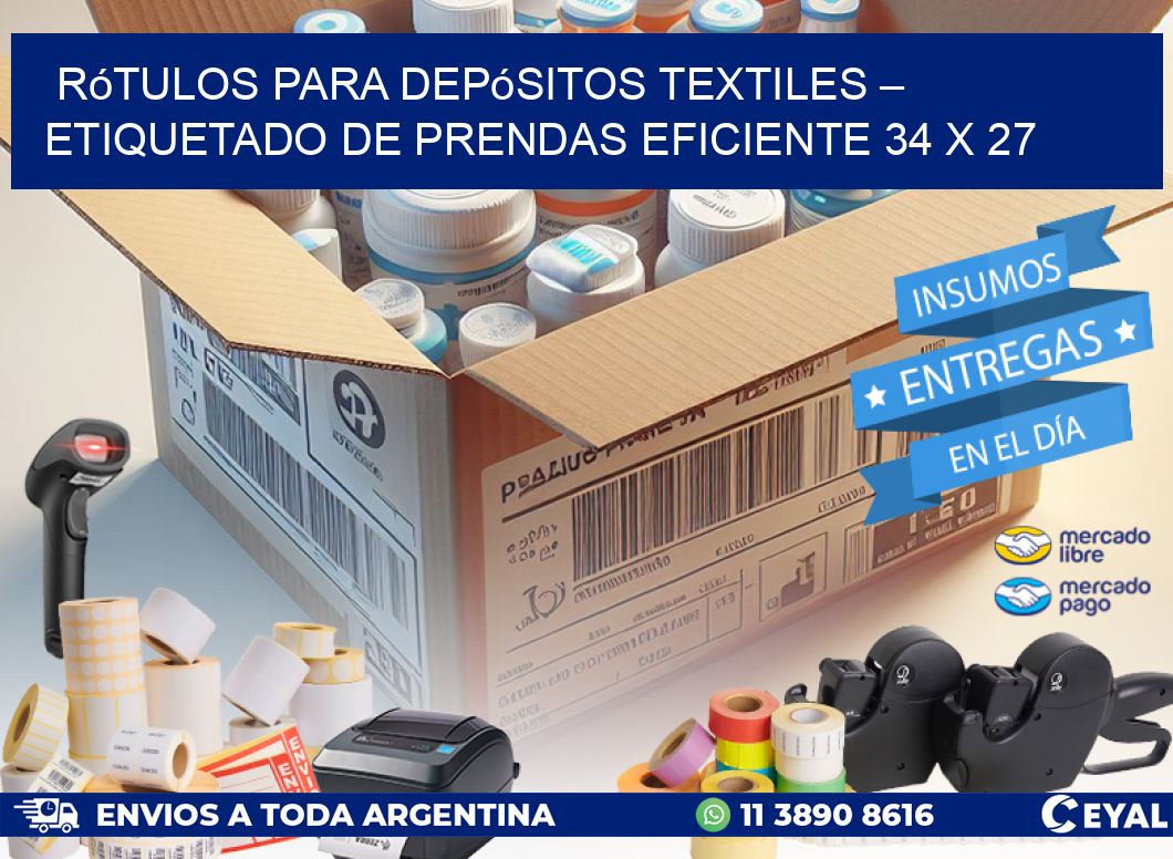 Rótulos para Depósitos Textiles – Etiquetado de Prendas Eficiente 34 x 27