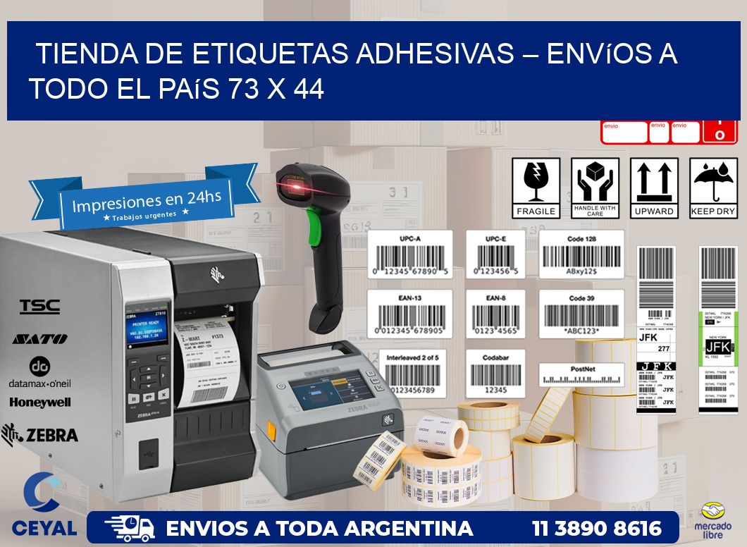 Tienda de Etiquetas Adhesivas – Envíos a Todo el País 73 x 44