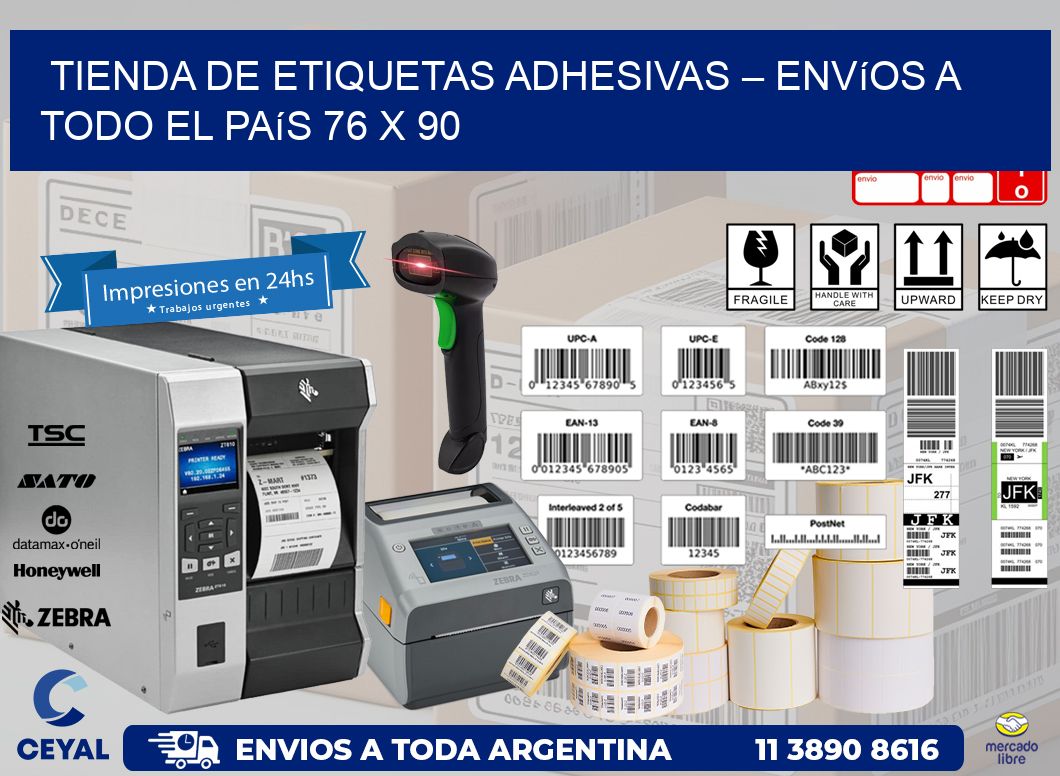 Tienda de Etiquetas Adhesivas – Envíos a Todo el País 76 x 90