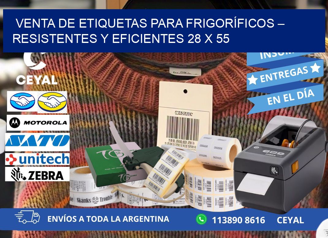 VENTA DE ETIQUETAS PARA FRIGORÍFICOS – RESISTENTES Y EFICIENTES 28 x 55