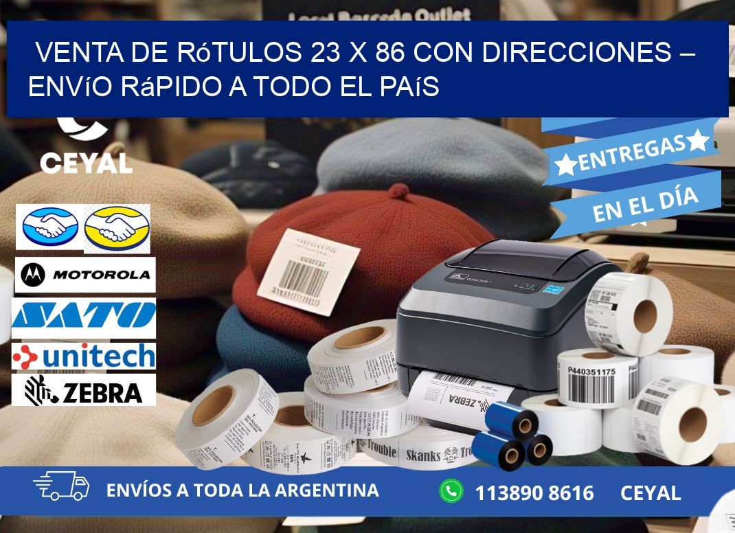 Venta de Rótulos 23 x 86 con Direcciones – Envío Rápido a Todo el País