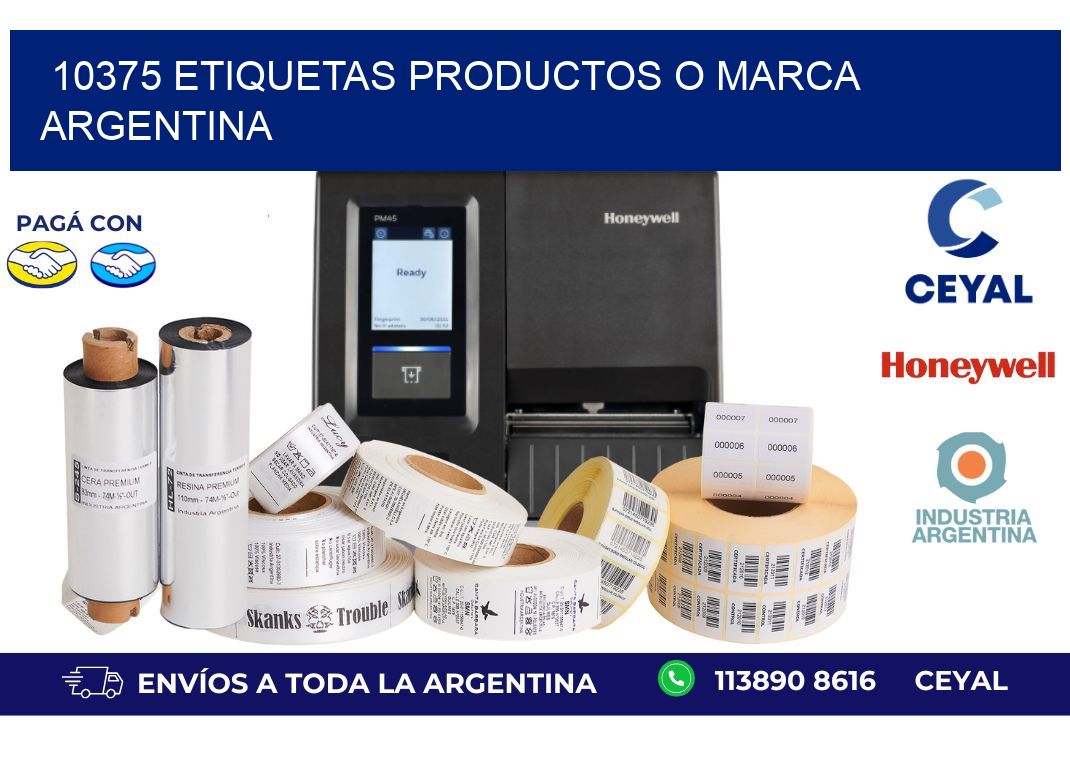 10375 ETIQUETAS PRODUCTOS O MARCA ARGENTINA