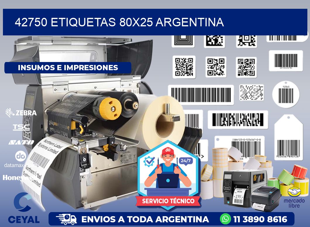 42750 ETIQUETAS 80x25 argentina