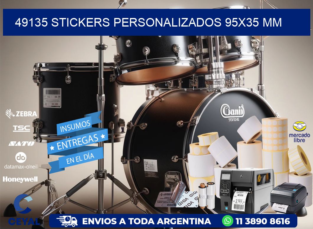 49135 STICKERS PERSONALIZADOS 95x35 mm