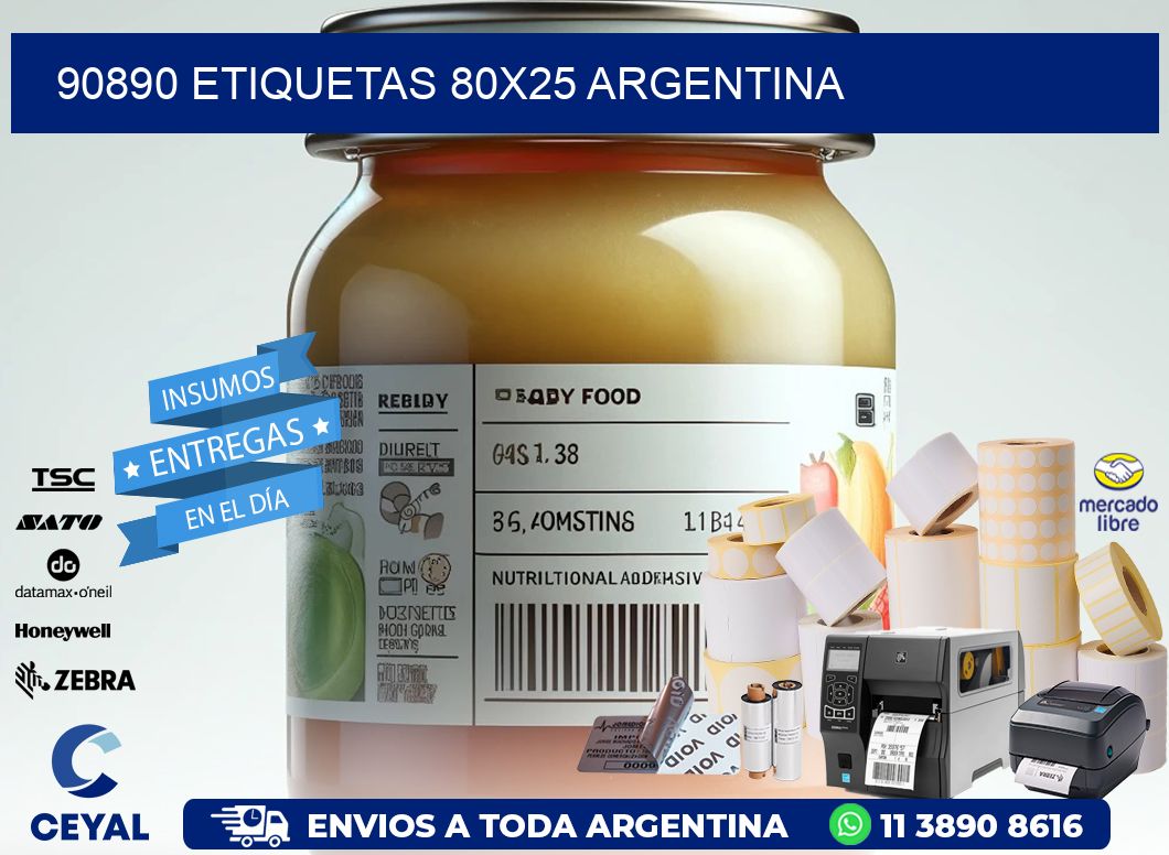90890 ETIQUETAS 80x25 argentina