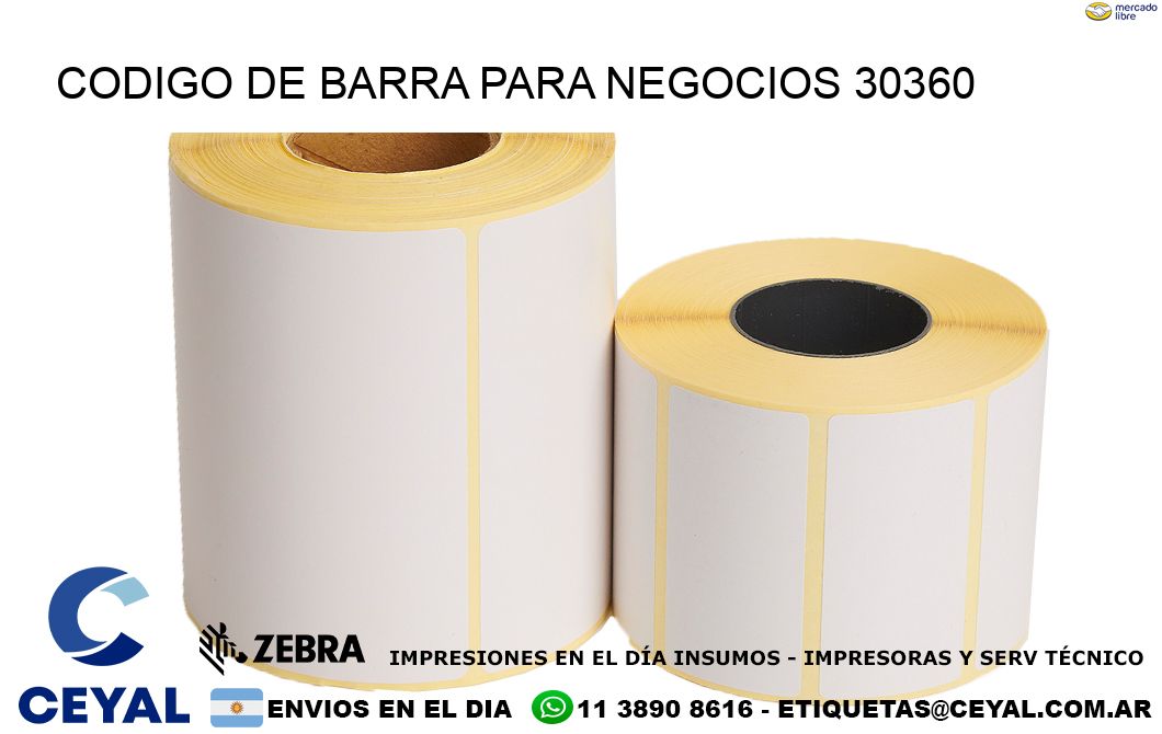 CODIGO DE BARRA PARA NEGOCIOS 30360