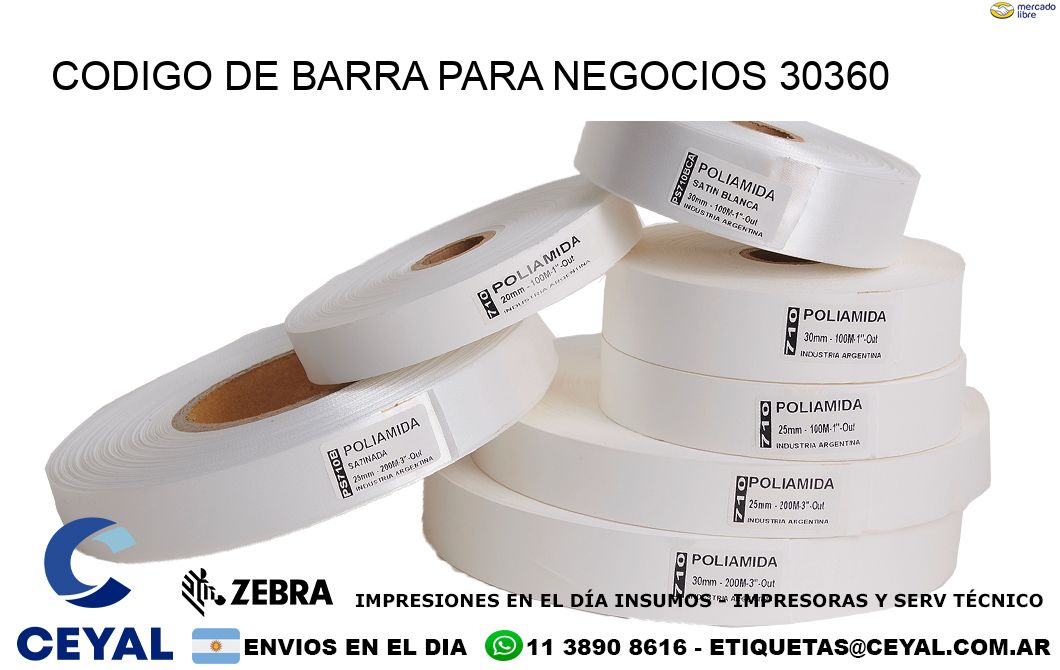 CODIGO DE BARRA PARA NEGOCIOS 30360