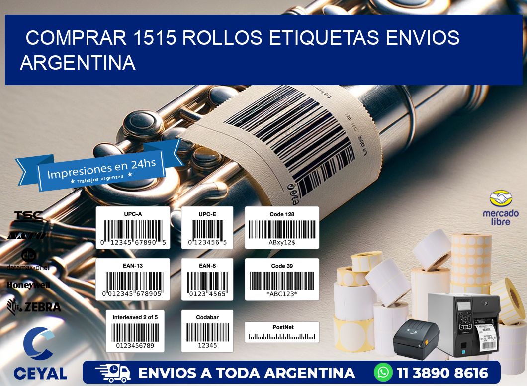 COMPRAR 1515 ROLLOS ETIQUETAS ENVIOS ARGENTINA