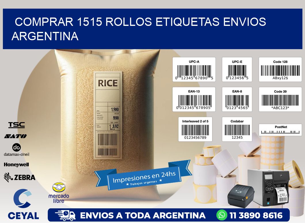 COMPRAR 1515 ROLLOS ETIQUETAS ENVIOS ARGENTINA