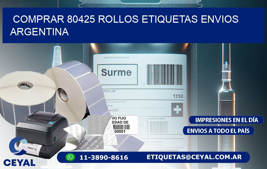 COMPRAR 80425 ROLLOS ETIQUETAS ENVIOS ARGENTINA