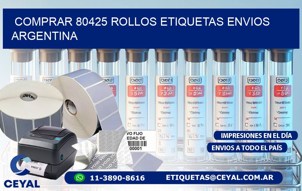 COMPRAR 80425 ROLLOS ETIQUETAS ENVIOS ARGENTINA