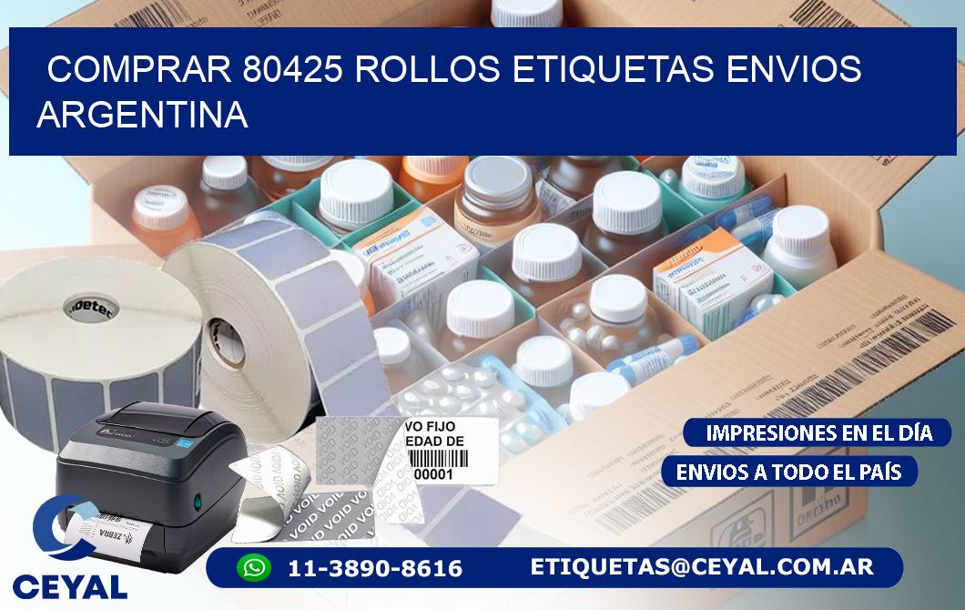 COMPRAR 80425 ROLLOS ETIQUETAS ENVIOS ARGENTINA