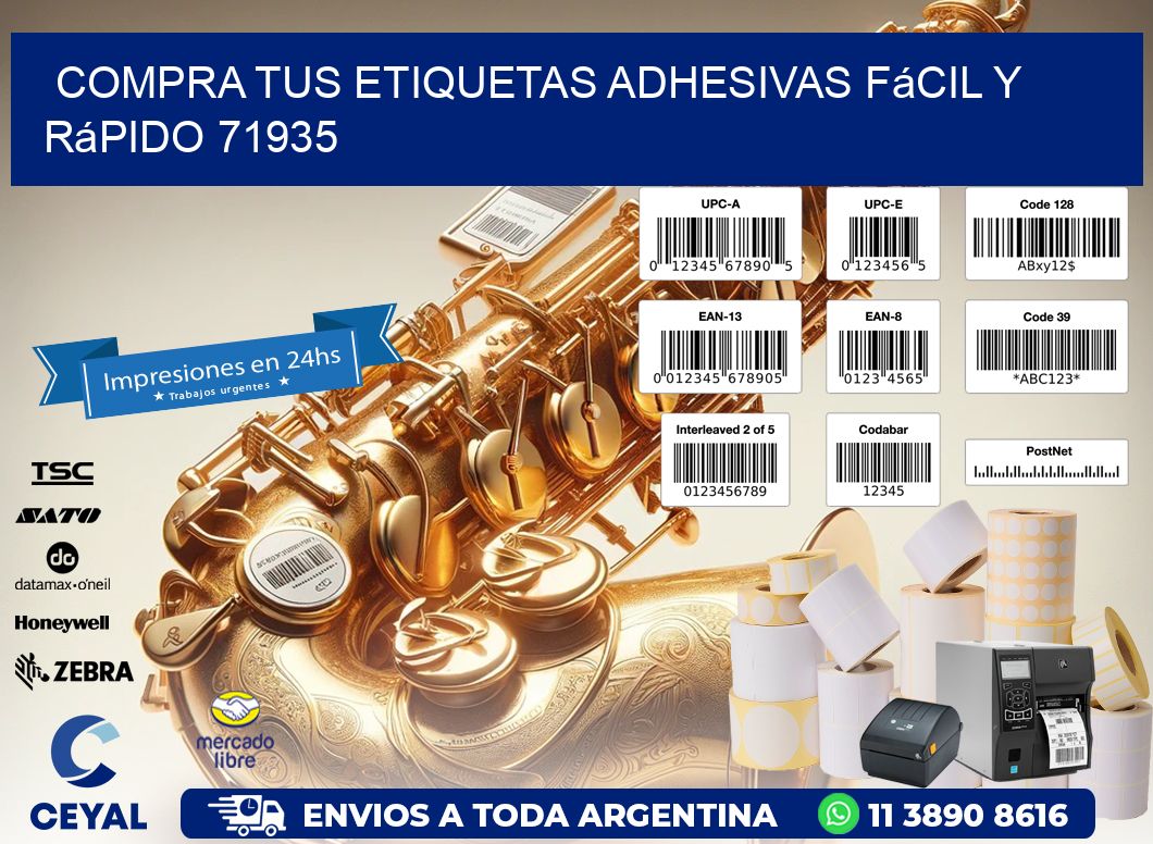 Compra tus Etiquetas Adhesivas Fácil y Rápido 71935