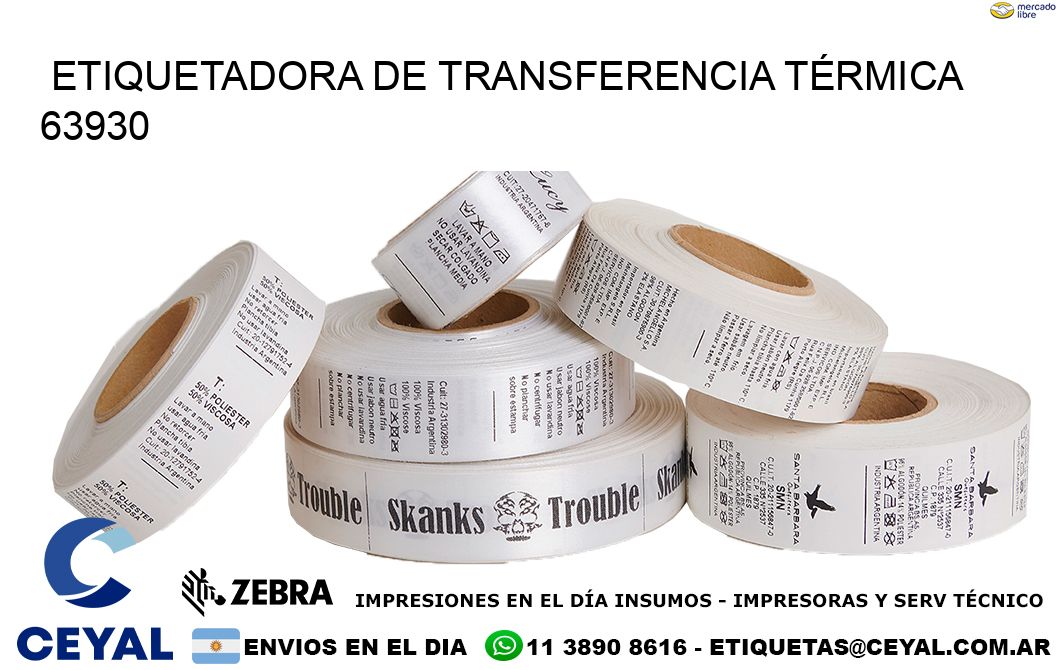 ETIQUETADORA DE TRANSFERENCIA TÉRMICA 63930