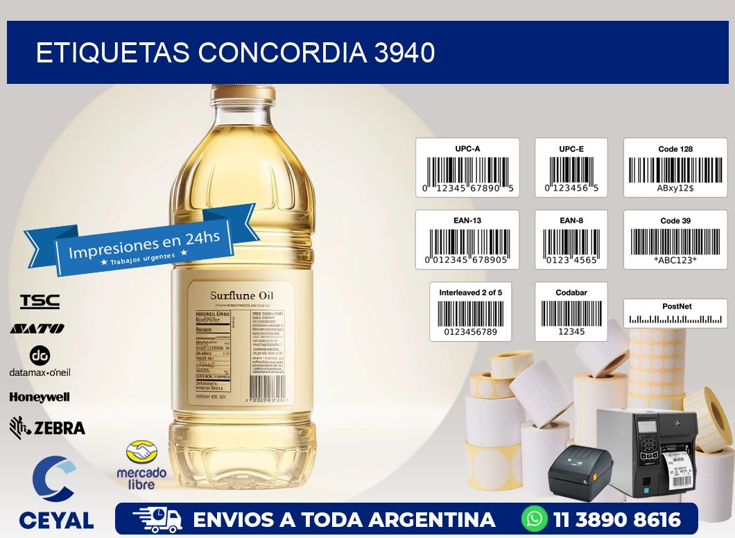 ETIQUETAS CONCORDIA 3940