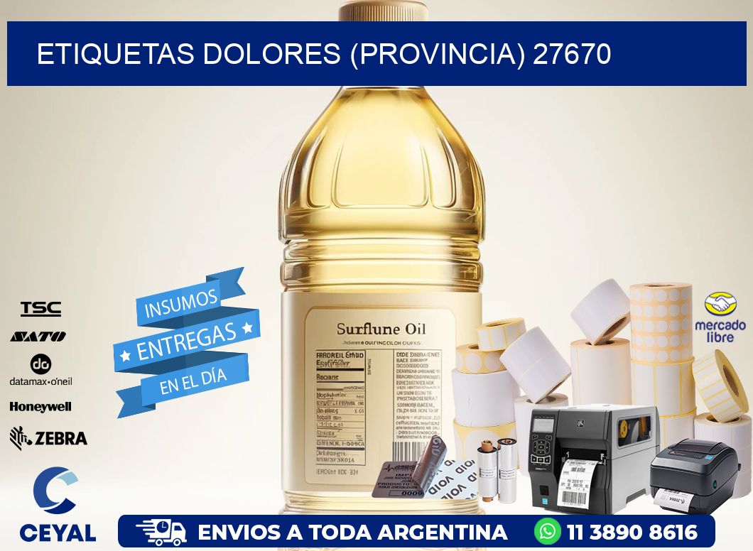 ETIQUETAS DOLORES (PROVINCIA) 27670