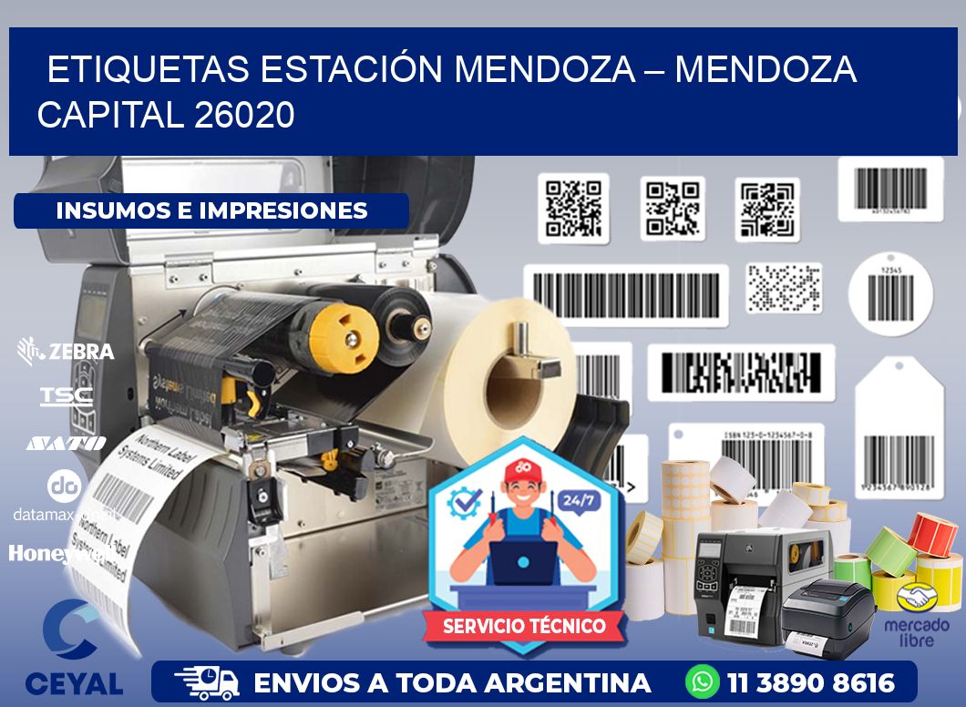 ETIQUETAS ESTACIÓN MENDOZA – MENDOZA CAPITAL 26020