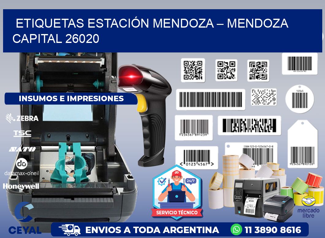 ETIQUETAS ESTACIÓN MENDOZA – MENDOZA CAPITAL 26020