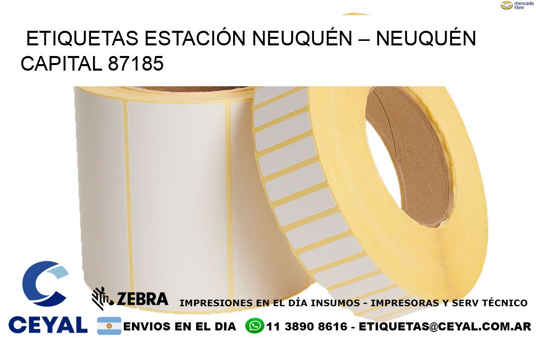 ETIQUETAS ESTACIÓN NEUQUÉN – NEUQUÉN CAPITAL 87185