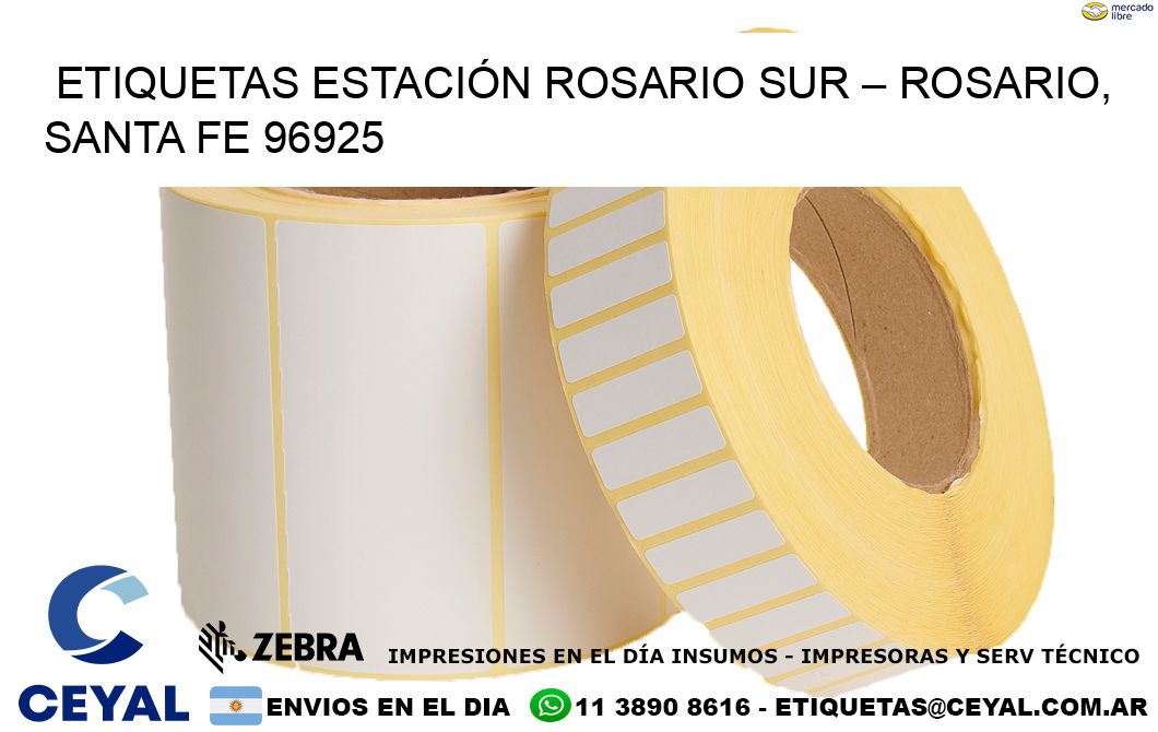 ETIQUETAS ESTACIÓN ROSARIO SUR – ROSARIO, SANTA FE 96925