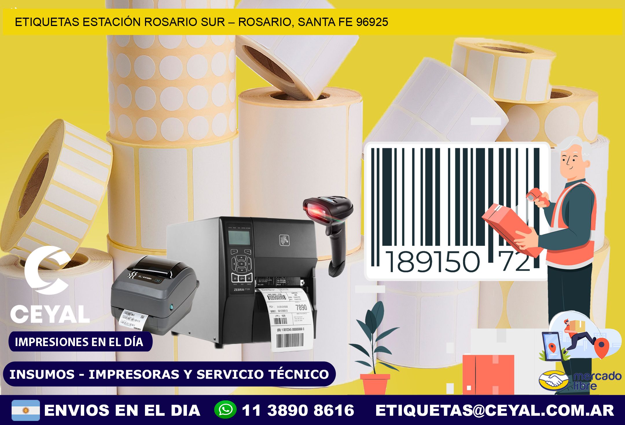 ETIQUETAS ESTACIÓN ROSARIO SUR – ROSARIO, SANTA FE 96925