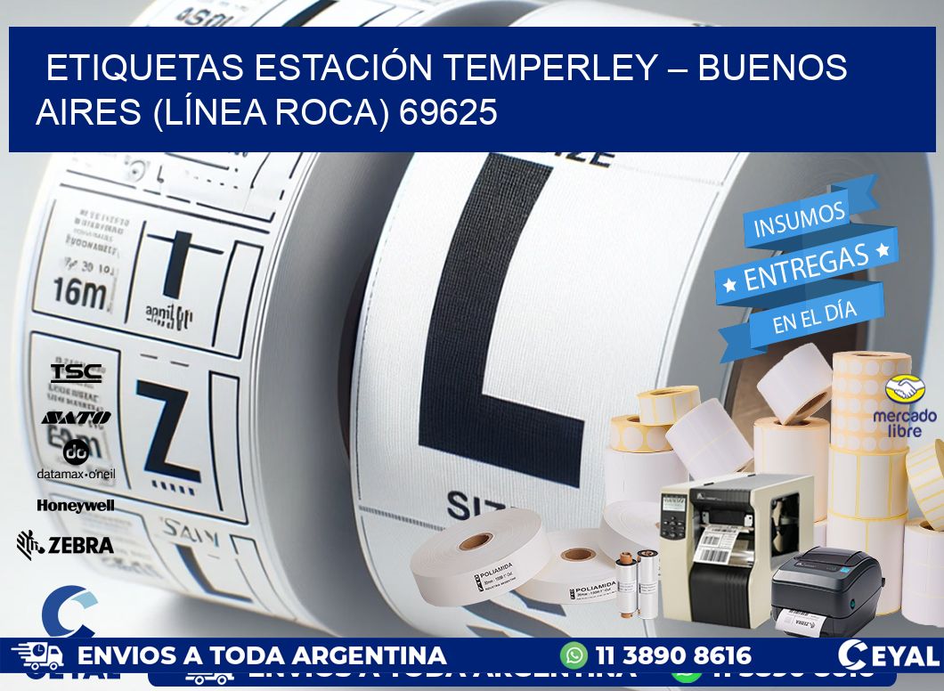 ETIQUETAS ESTACIÓN TEMPERLEY – BUENOS AIRES (LÍNEA ROCA) 69625