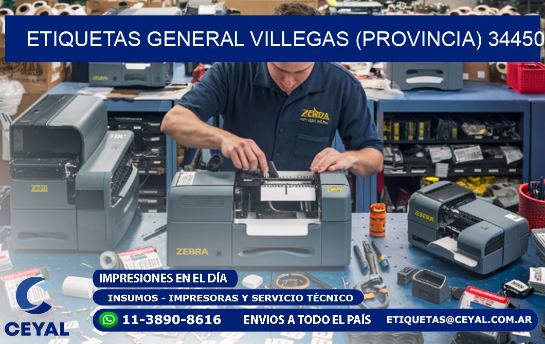 ETIQUETAS GENERAL VILLEGAS (PROVINCIA) 34450