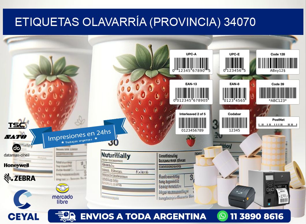 ETIQUETAS OLAVARRÍA (PROVINCIA) 34070