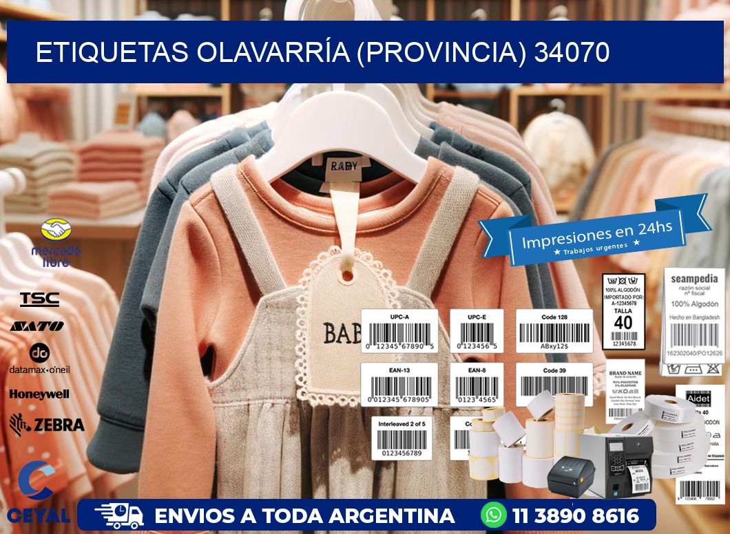 ETIQUETAS OLAVARRÍA (PROVINCIA) 34070