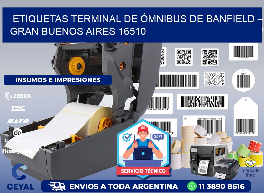 ETIQUETAS TERMINAL DE ÓMNIBUS DE BANFIELD – GRAN BUENOS AIRES 16510