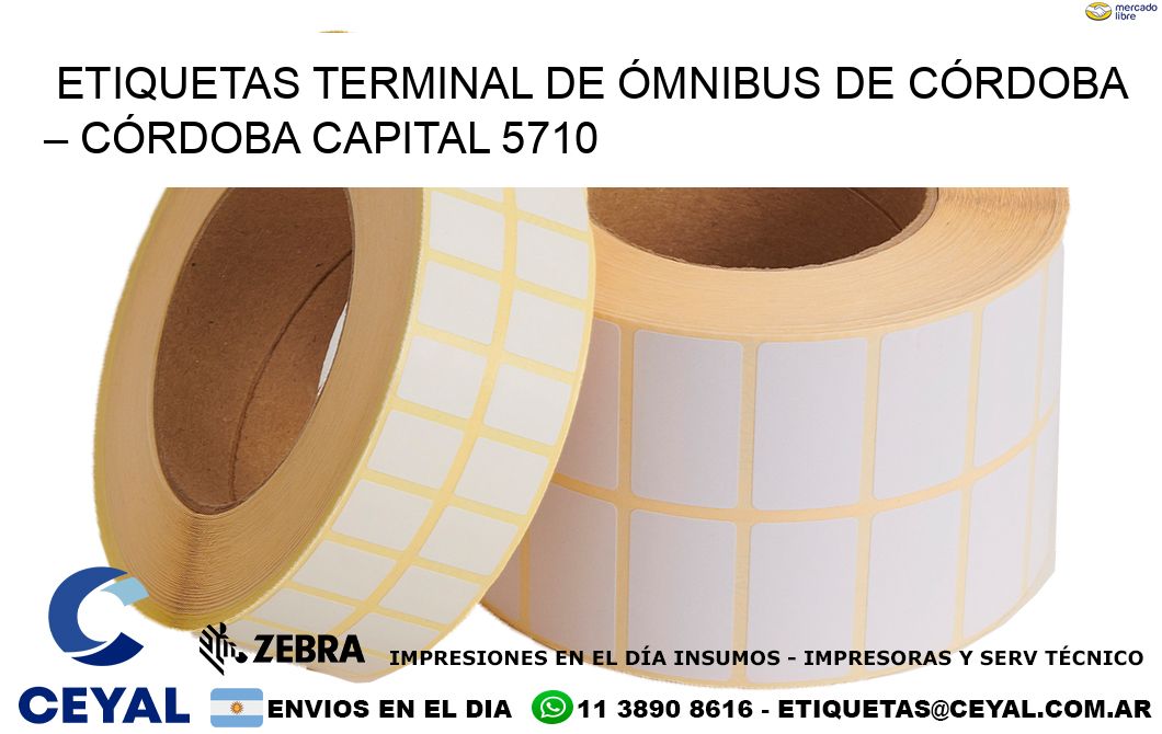 ETIQUETAS TERMINAL DE ÓMNIBUS DE CÓRDOBA – CÓRDOBA CAPITAL 5710