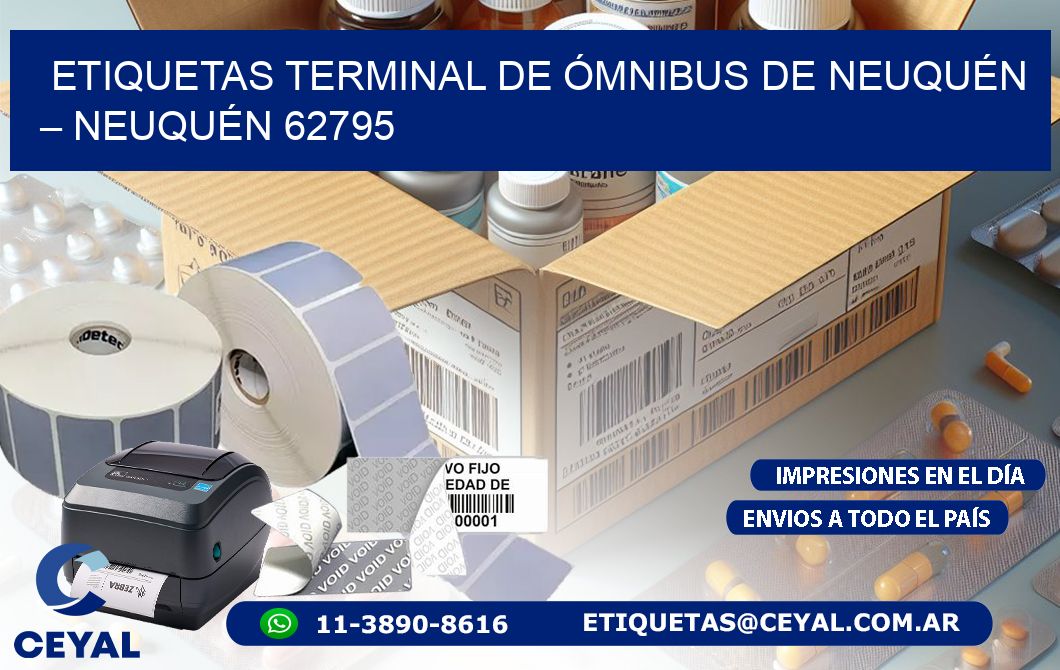 ETIQUETAS TERMINAL DE ÓMNIBUS DE NEUQUÉN – NEUQUÉN 62795